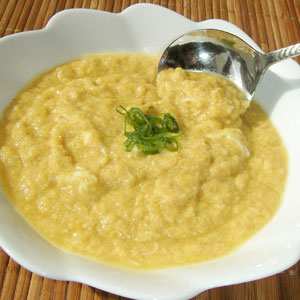 煎り大豆とコーンの食べるスープ（中華風）